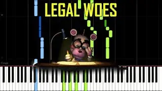 Legal Woes - Freddy Fazbear's Pizzeria Simulator (FNaF 6) [Synthesia Piano Tutorial]