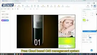 WINHI Network CMS Digital Signage Media Player Horizontal screen program production steps
