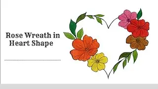 learn to Draw Floral Heart  | Easy drawing of heart flower  | Calligraphy by iqra