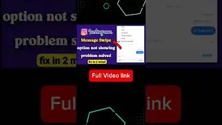 instagram message swipe reply option not working