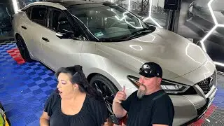Nissan Maxima wrapped in (Light Champagne) Firmamentwrapz