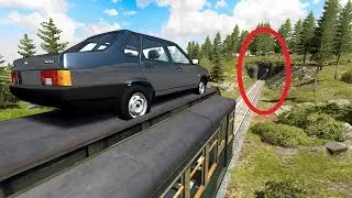ТОННЕЛЬ СМЕРТИ! НА КРЫШЕ ПОЕЗДА! | BeamNG.drive
