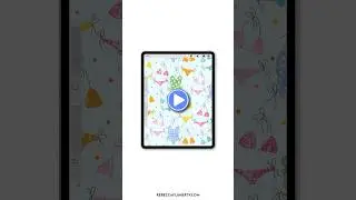 Summer Bikini Seamless Pattern in Procreate Time Lapse  #procreate