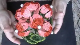 Цикламен из бисера. Мастер -  класс.