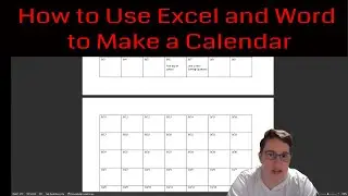 How to Use Excel and Word to Make a Calendar