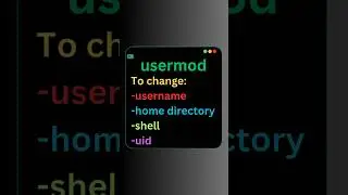 usermod utility to change username, home directory, shell and uid in Linux  
