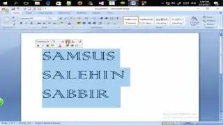 MS WORD 2007 Mini Toolbar In Bangla