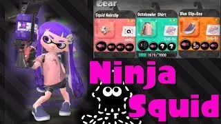 [Splatoon 2] Using 52 gal with Ninja Squid and swimspeed! Sneaky❤