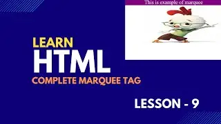Marquee tag in html I marquee tag I effects of marquee