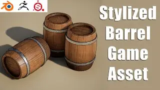 Stylized Barrel game asset Creation (Blender 2.8, Zbrush, Substance Painter)