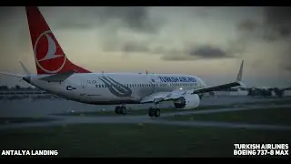 Boeing 737-8 MAX Landing in Antalya X-Plane 12