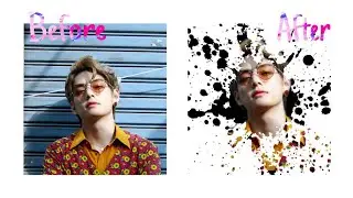 Tutorial Picsart Splatter Effect Mudah | Taehyung bts |2| 방탄소년단