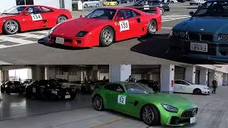Sports and SUPERCAR Track day. Fuji Speedway. Ferrari Lamborghini Porsche Mercedes Audi BMW Nismo