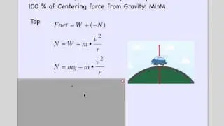 Physics Circular Motion #13 Normal Force Going over a Hill