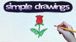 Simple drawing #89 How to draw a rose