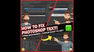 How To Fix PHOTOSHOP Text Typing Backwards | Cursor Right To Left Solution