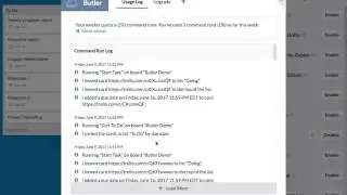 Getting Started with Butler 5: Activity Log