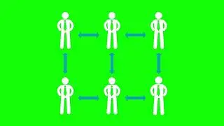 Business peoples role icon green screen | animated icon green screen