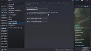How To Change Steam Web Browser Home Page