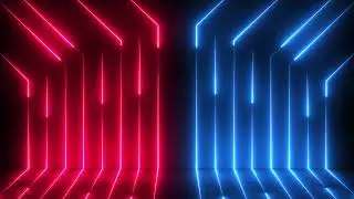 4K Neon Multicolored lines Animation  60 Min | Moving Wallpaper Background | Footage | Screensaver