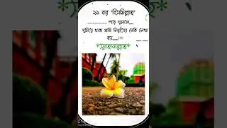 ২১ বার বিসমিল্লাহ পড়ে ঘুমালে..........