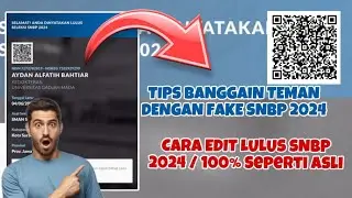 Cara Membuat Hasil Pengumuman SNPMB Palsu - F4K3 SNBP 2024