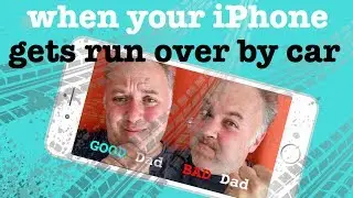 My phone got run over by a car