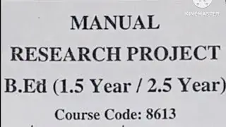 Research project | 8613 | B.ed |AIOU solved research project