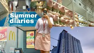 Summer diaries 🌅 night swimming, out and about, roxas night market + going to school | Philippines