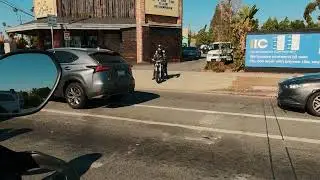 Los Angeles Motorcycle Club weekly ride, this route to Bike Shed.
