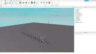 some random plastic brick knocking down other plastic bricks in roblox studio