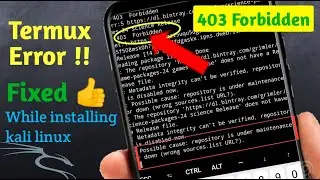 Repository is under maintenance or down Error fixed 👍 in termux | 403 forbidden during kali linux