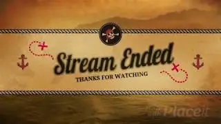 Loop Animation for a Stream Ending Twitch Video Banner Maker with a Pirate Theme