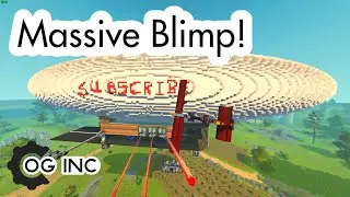 I made a giant blimp with planes and guns in Scrap Mechanic.