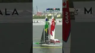 Things got tight in NYC 😅 #SailGP #racing #sailing