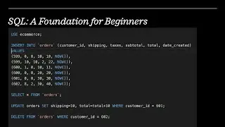 SQL: A Foundation for Beginners
