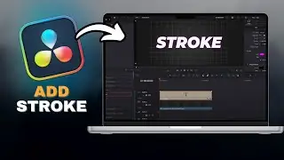 How To Add STROKE To TEXT In Davinci Resolve in SECONDS!