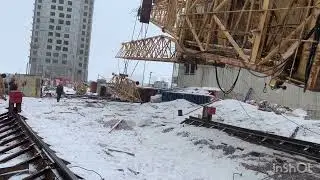 Разборка стрелы КБ-503Б.21 без помощи автокрана.