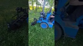 РОТОРНАЯ косилка испытание на самодельный минитрактор Переломка
