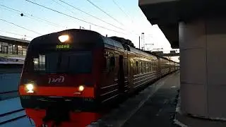 Электропоезд ЭД4М-0435 станция Голицыно на Москву в Лобню 28.12.2020