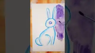 Рисуем с детьми «Зимний зайчик»