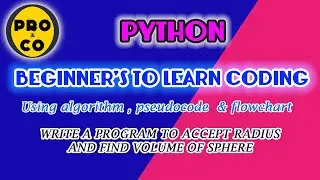 program to Find Volume of Sphere