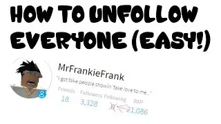 HOW TO UNFOLLOW EVERYONE!!! ( JUST IN ONE CLICK! )