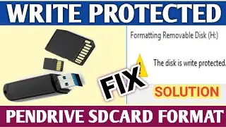 How To Write Protected Pen Drive Format Write Protection Remove From Usb Pen Drive SD CARD Format