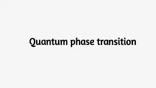 Quantum Phase Transitions