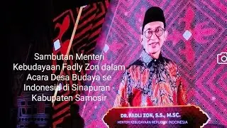 SAMBUTAN MENTERI KEBUDAYAAN DI SAMOSIR 