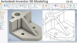 Learn 3D Part Modeling in Autodesk Inventor | Example 50 |  3D Part Modeling