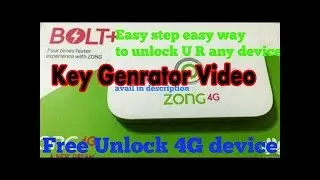 KeyGen Generator Of Zong Device | How to unlock zong 4G devices E8372h,E5573cs