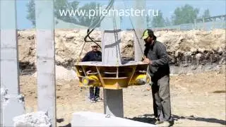 Срубка оголовков свай экскаватором-погрузчиком JCB 3CX и установкой PILEMASTER