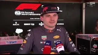 Max Verstappen P1 media pen interview Spanish GP